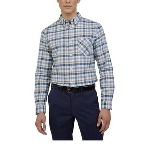 NEW Ben Sherman Men's L The Original Oxford Long-Sleeve Dress Shirt, Dark Blue